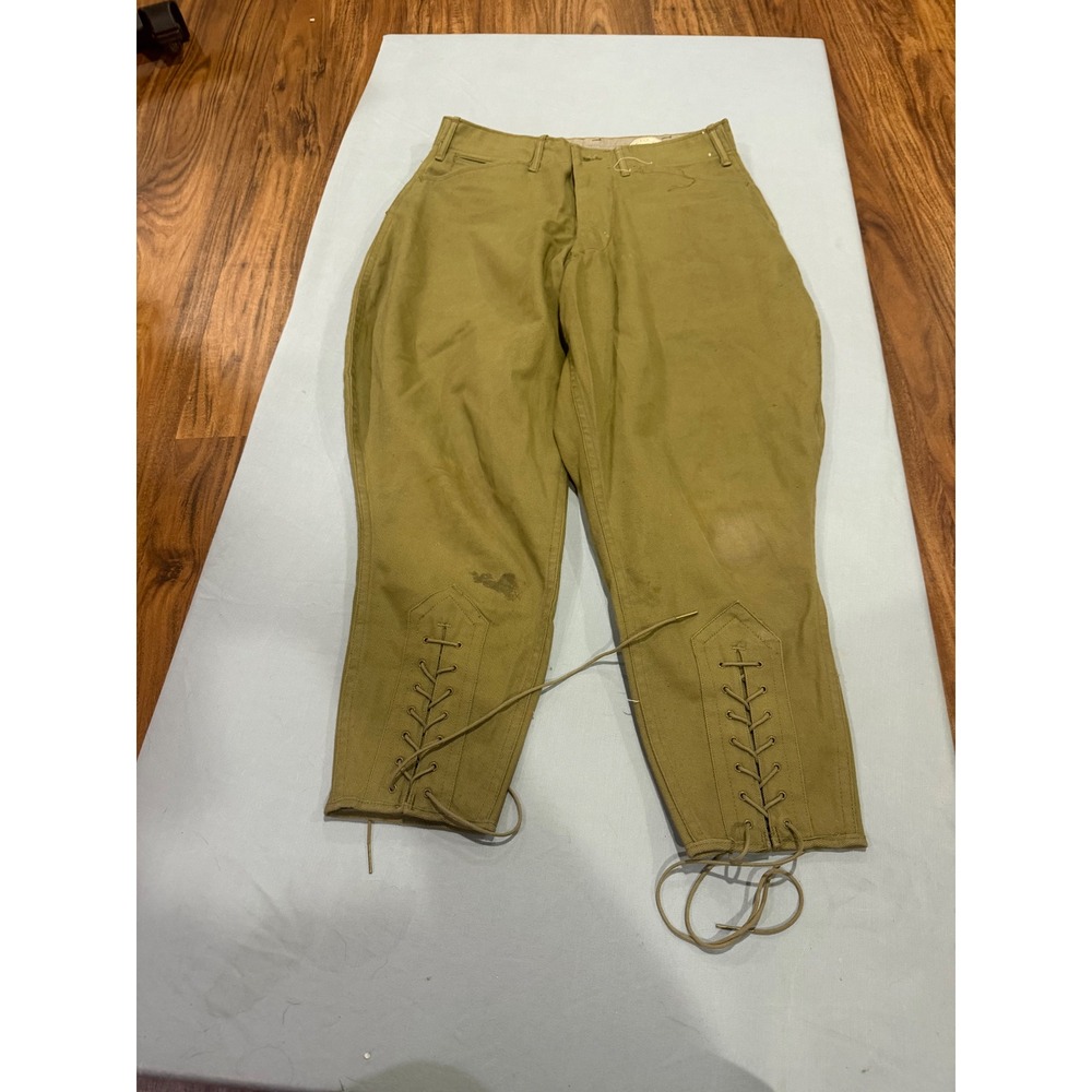Vintage Boy Scouts of America BSA Breeches Jodhpurs 25W Olive Drab Lace Up